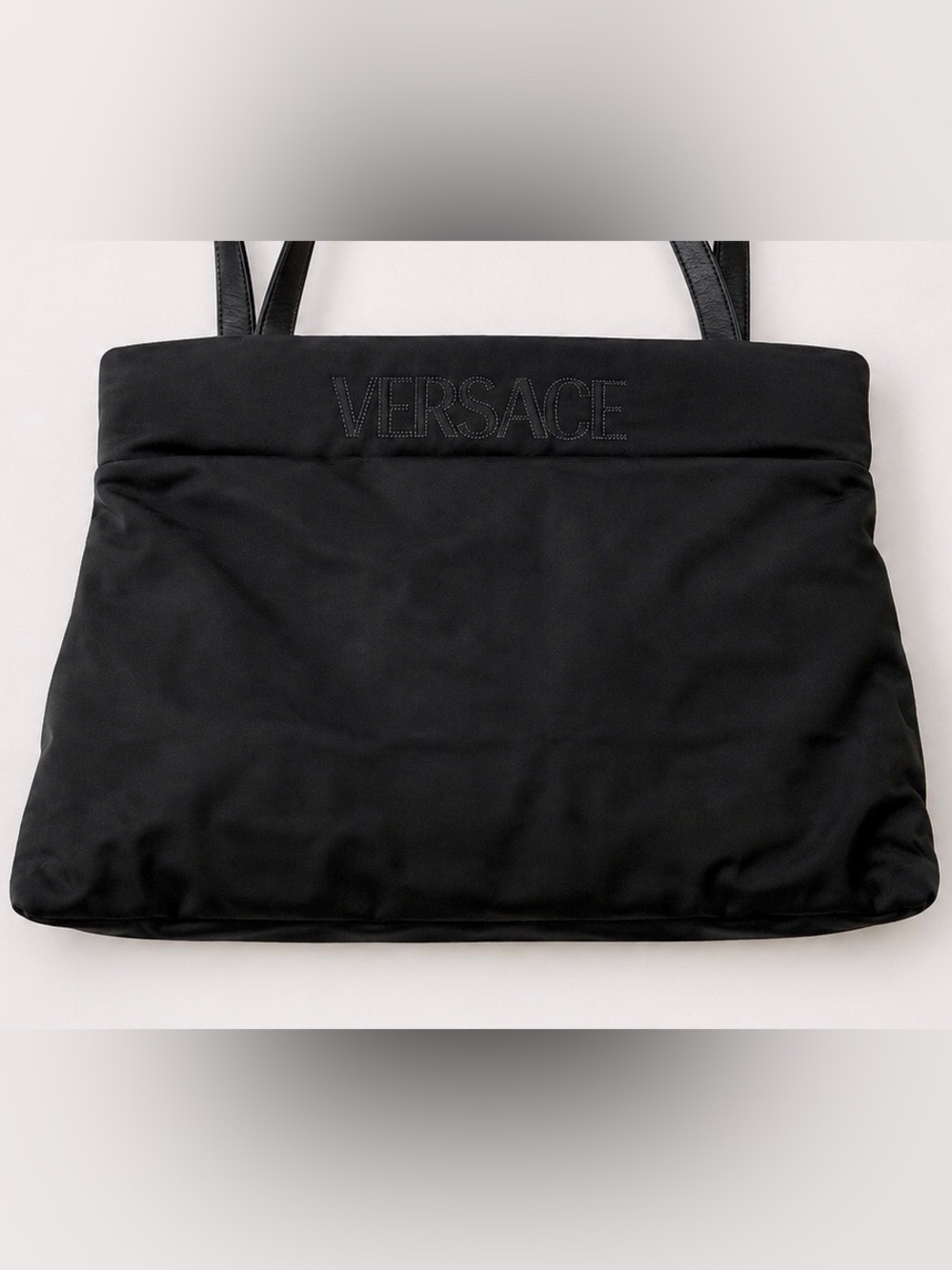 Gianni Versace / Black Fabric Tote Bag - Authenticated